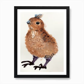 A Poult Watercolour Childrens Drawing 2watercolour Art Print