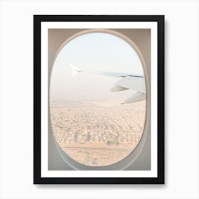 Pastel Plane View Dubai Art Print