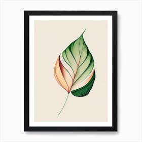 Tulip Leaf Warm Tones 4 Art Print