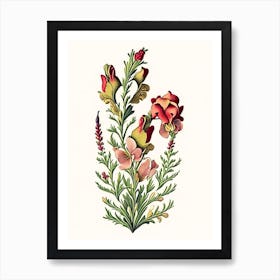 Snapdragon 1 Floral Botanical Vintage Poster Flower Art Print