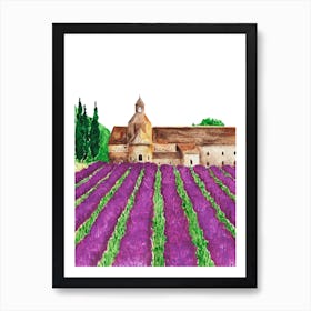 Provence Watercolor Art Print