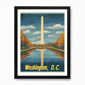 Aihrgdesign A Vintage Travel Poster Of Washington DC 3 Art Print