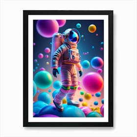 Astronaut In Space 1 Art Print