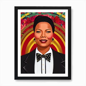 Queen Latifah Illustration Movies Art Print