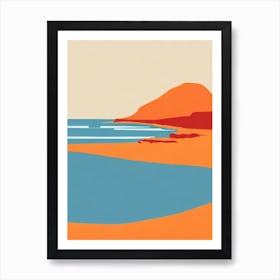 Shelly Beach Australia Midcentury Art Print