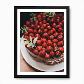 Raspberries On Top Art Print