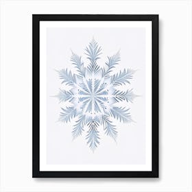 Symmetry, Snowflakes, Pencil Illustration 2 Art Print