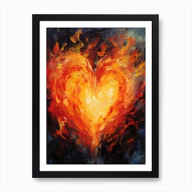 Heart Of Fire 1 Art Print