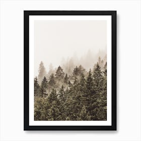 Clouds Over Forest Art Print