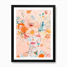 Floral Head Art Print