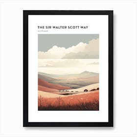 The Sir Walter Scott Way Scotland 3 Hiking Trail Landscape Poster Art Print