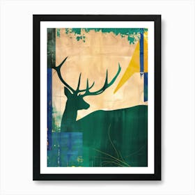 Deer 3 Cut Out Collage Art Print