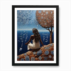 Default Australian Aboriginal Dot Painting Art Dreaming Of Wha 0 Art Print