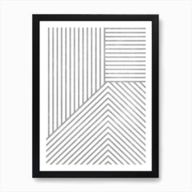 Modern Geometric Lines B Art Print