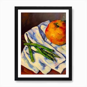 Asparagus 3 Cezanne Style vegetable Art Print