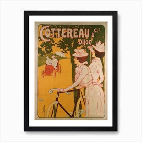 Poster Advertising Cottereau And Dijon Bicycles Art Print