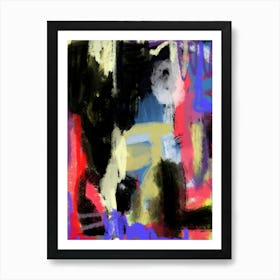 NYC GRAFFITI - Primary Colours, Abstract Wall Art Print Art Print