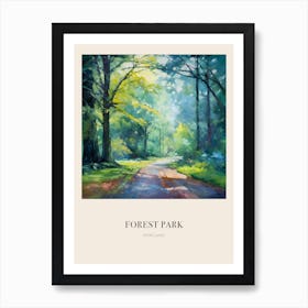 Forest Park Portland United States 4 Vintage Cezanne Inspired Poster Art Print