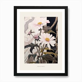 Flower Illustration Oxeye Daisy 1 Poster Art Print