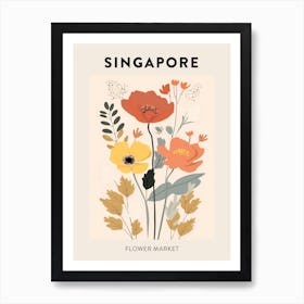 Flower Market Poster Singapore Art Print