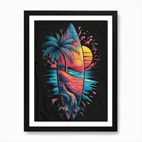 Surfer Surfboard Art Print