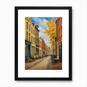 Amsterdam. Holland. beauty City . Colorful buildings. Simplicity of life. Stone paved roads.23 Art Print