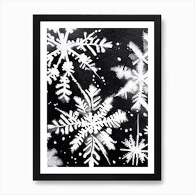 Individual, Snowflakes, Black & White 5 Art Print