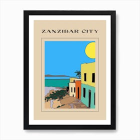 Minimal Design Style Of Zanzibar City, Tanzania4 Poster Art Print