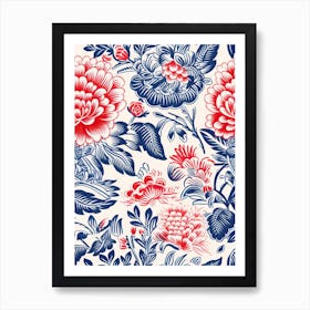 Bali, Indonesia, Inspired Travel Pattern 1 Art Print