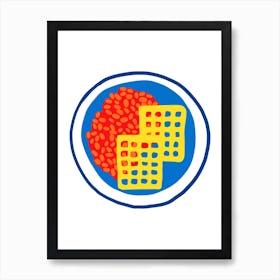 Waffles And Beans Art Print
