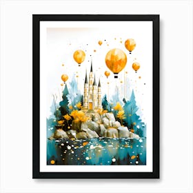 Castle With Balloons Art Print