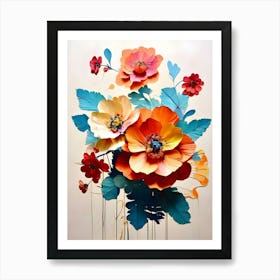 Paper Flowers 25 Art Print