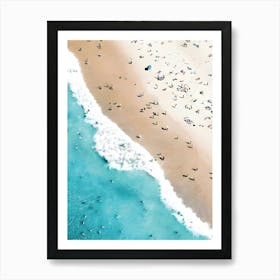 Aerial View Of A Beach Art Print