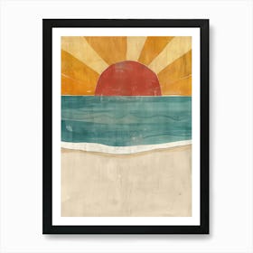 Sunset At The Beach 53 Art Print