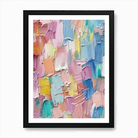 Pastels Impasto Brush Strokes 3 Art Print