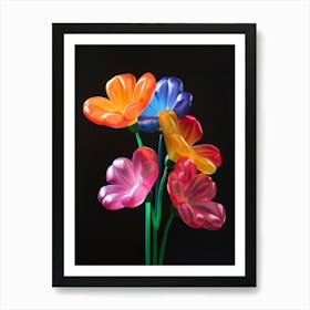 Bright Inflatable Flowers Forget Me Not 2 Art Print