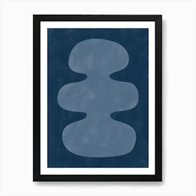 Abstract Blue Shape No.1 Art Print