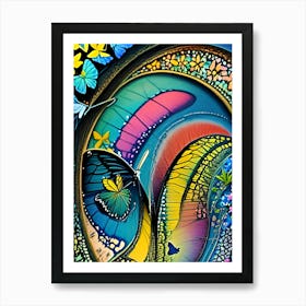 Butterfly abstract Art Print