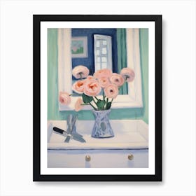 A Vase With Ranunculus, Flower Bouquet 3 Art Print