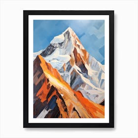 Aoraki Mount Cook New Zealand 1 Mountain Painting Art Print