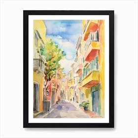 Pescara, Italy Watercolour Streets 3 Art Print