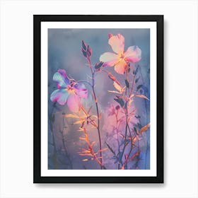 Iridescent Flower Lobelia 2 Art Print