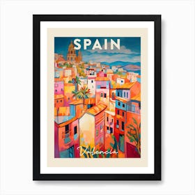 Valencia Spain 4 Fauvist Painting Travel Poster Art Print