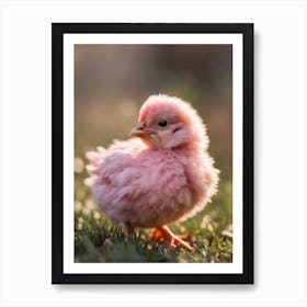 Pink Baby Chick 0 Art Print