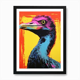Andy Warhol Style Bird Cormorant 3 Art Print