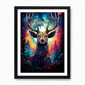 Deer In The Forest Art Print