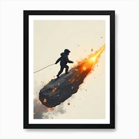 Boy On A Rock Art Print