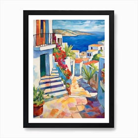 Mykonos Greece 4 Fauvist Painting Art Print