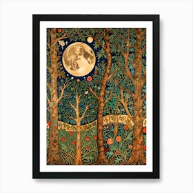 William Morris Moonlight In The Woods 72 Art Print