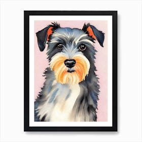 Miniature Schnauzer 3 Watercolour Dog Art Print